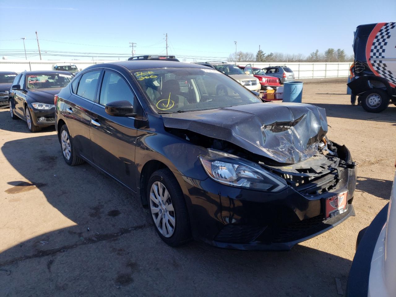 NISSAN SENTRA S 2016 with VIN 3N1AB7AP4GY252565 - Photo from auction