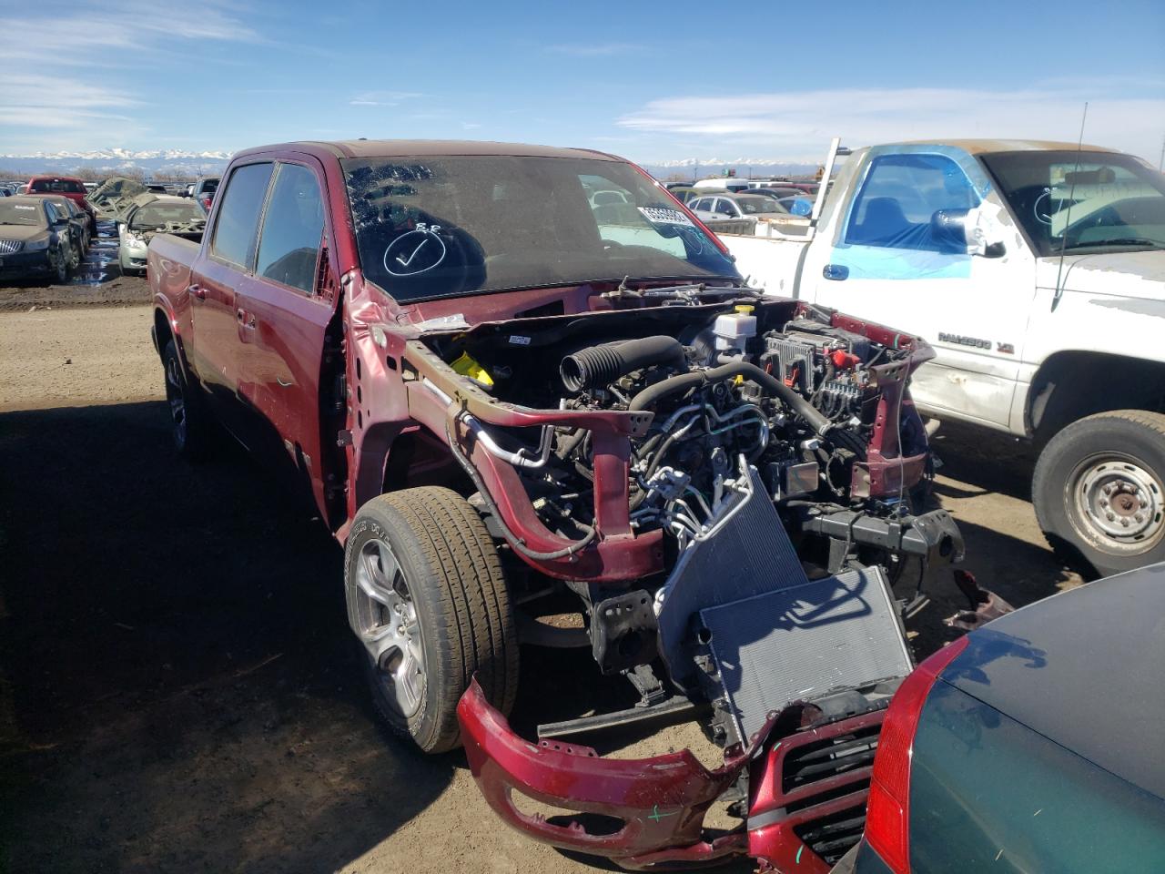 RAM 1500 LARAM 2019 with VIN 1C6SRFJTXKN742011 - Photo from auction