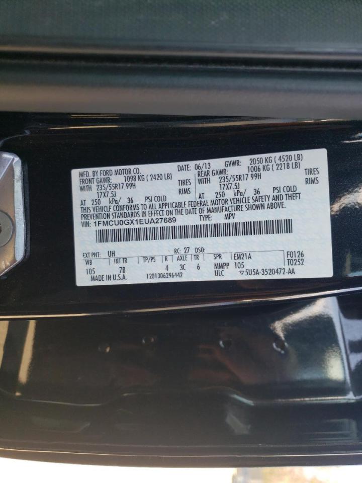 Photo 10 from auction – 2014 FORD ESCAPE SE with VIN 1FMCU0GX1EUA27689