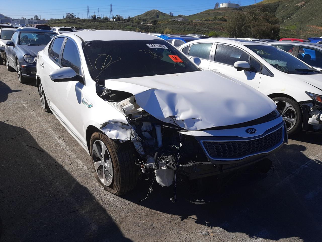 KIA OPTIMA HYB 2016 with VIN KNAGM4AD4G5099654 - Photo from auction