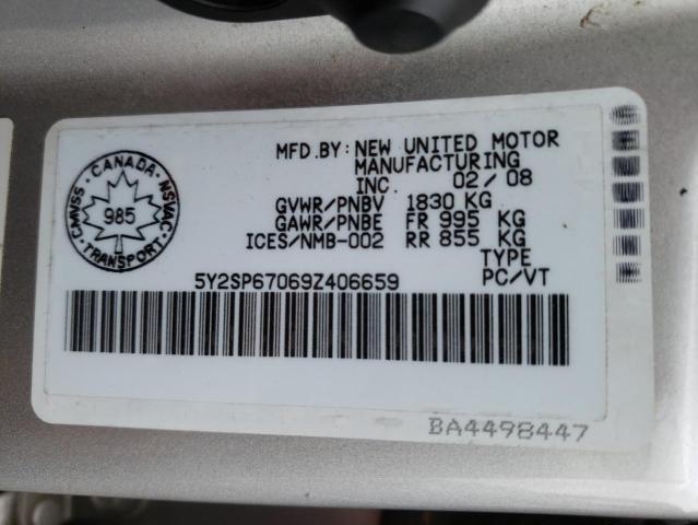 Photo 10 from auction – 2009 PONTIAC VIBE with VIN 5Y2SP67069Z406659