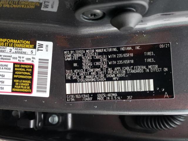 Photo 10 from auction – 2021 TOYOTA HIGHLANDER with VIN 5TDGZRBH9MS154804