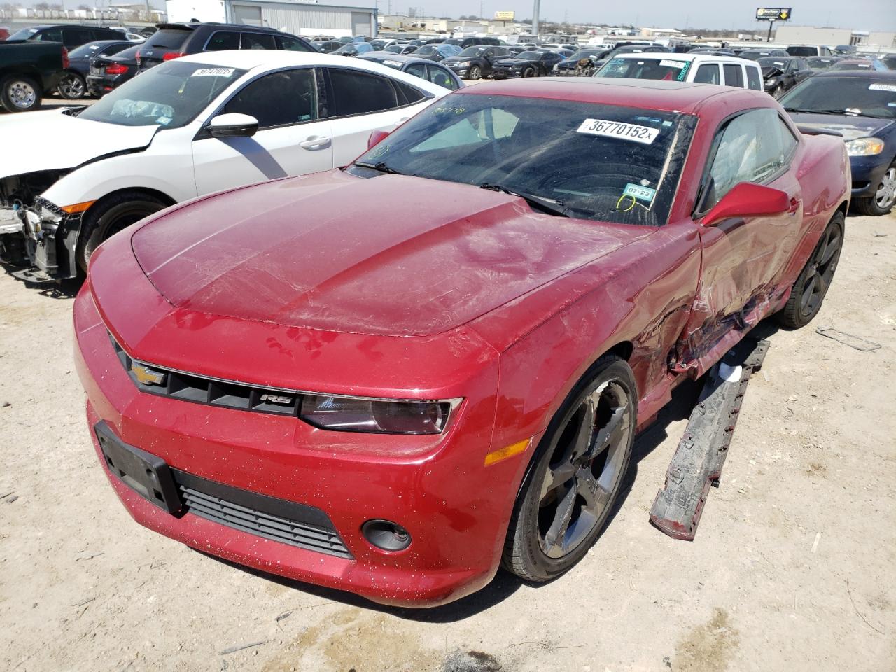 Photo 2 from auction – 2014 CHEVROLET CAMARO LT with VIN 2G1FC1E36E9313778