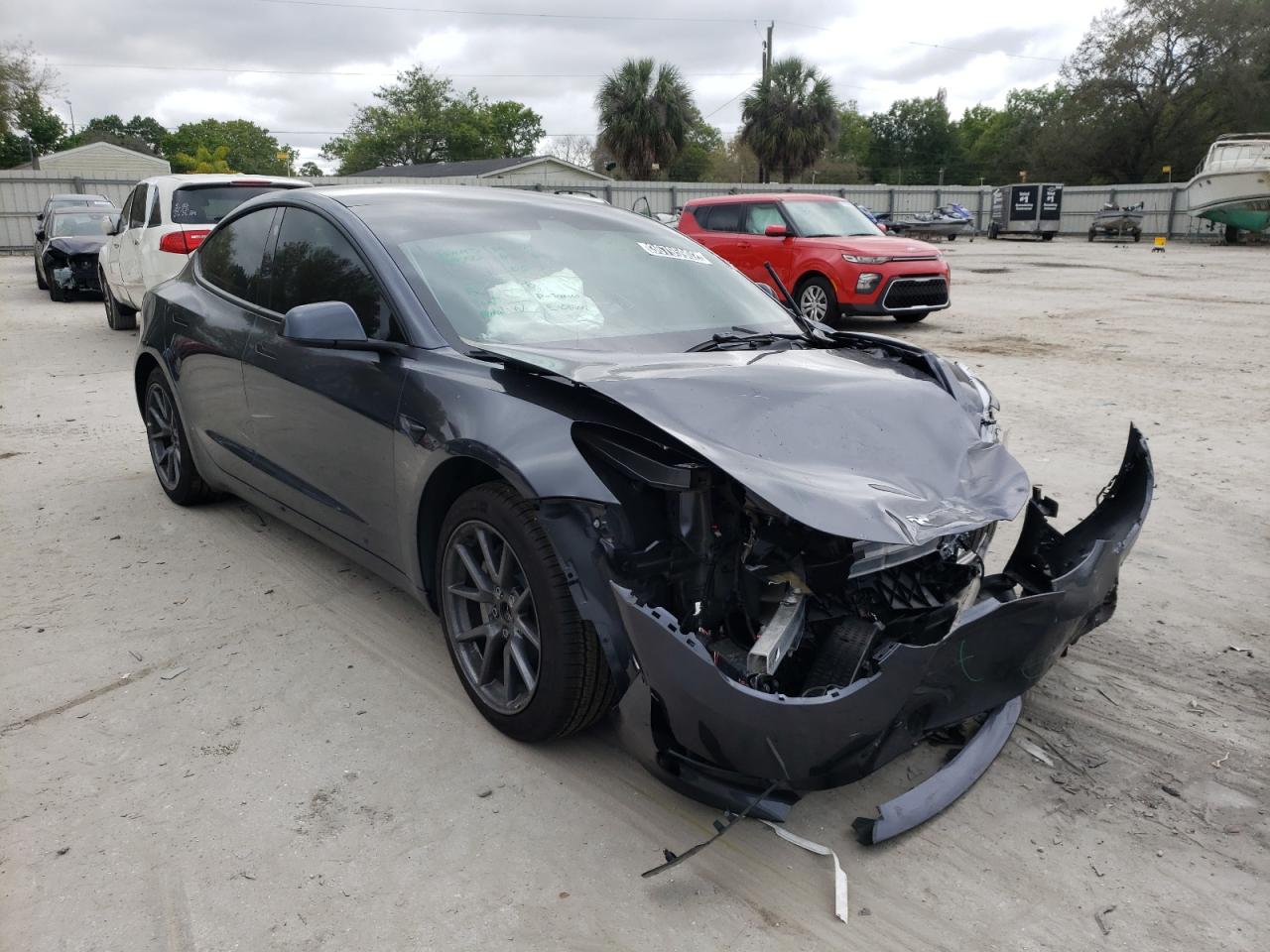 TESLA MODEL 3 2021 with VIN 5YJ3E1EAXMF014579 - Photo from auction
