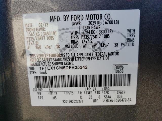 Photo 10 from auction – 2013 FORD F150 SUPER with VIN 1FTEX1CM5DFB35242