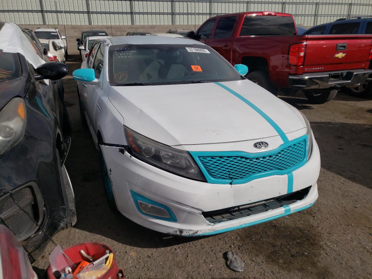 KIA OPTIMA LX 2014 with VIN 5XXGM4A7XEG344625 - Photo from auction