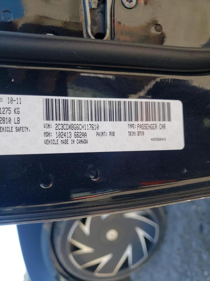 Photo 10 from auction – 2012 DODGE CHARGER SE with VIN 2C3CDXBG6CH117610