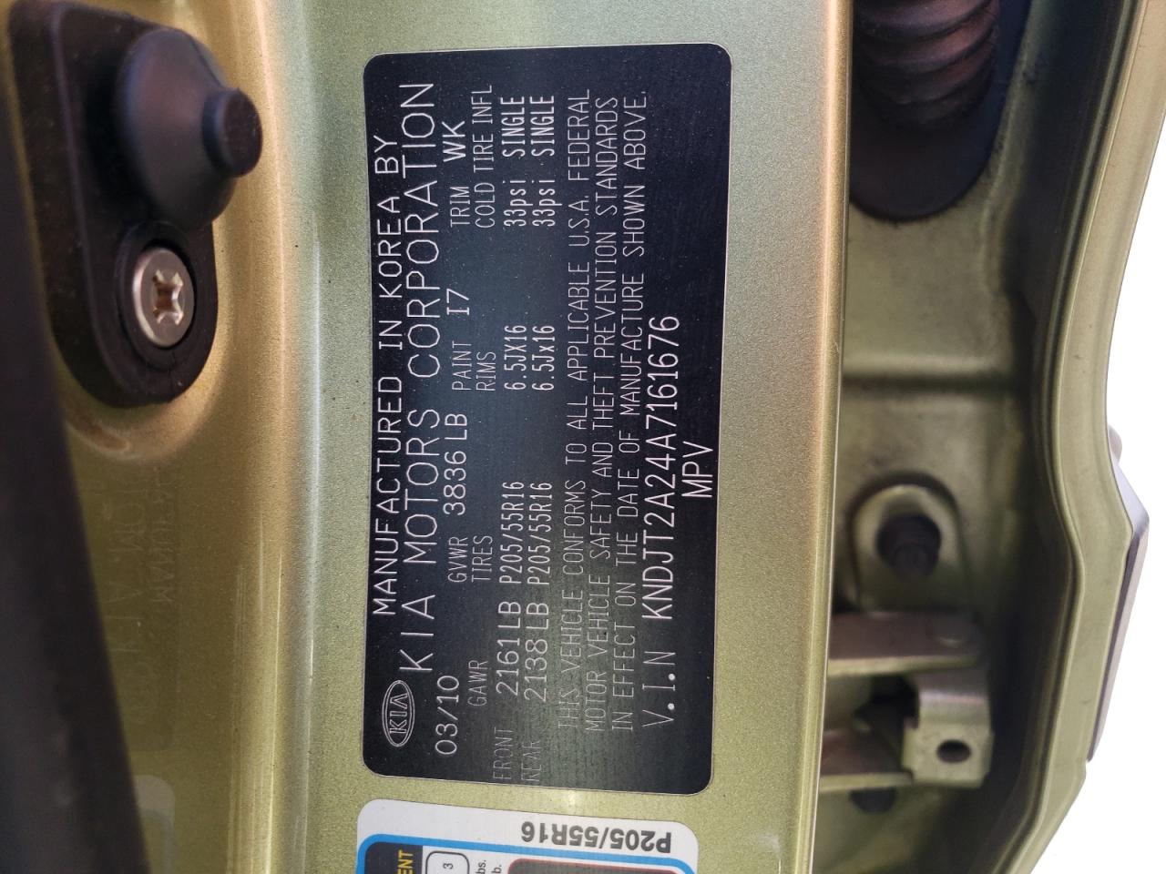 Photo 10 from auction – 2010 KIA SOUL + with VIN KNDJT2A24A7161676