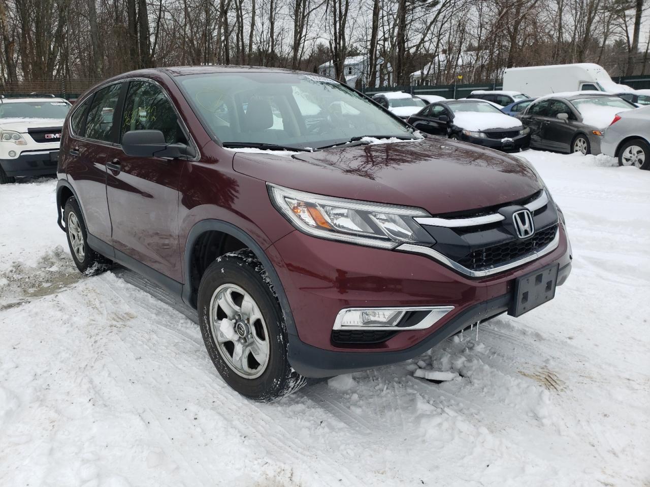 HONDA CR-V LX 2015 with VIN 5J6RM4H34FL117938 - Photo from auction