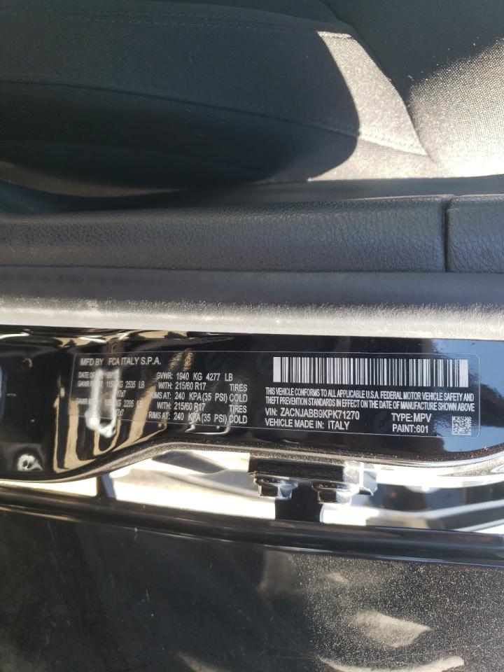 Photo 10 from auction – 2019 JEEP RENEGADE L with VIN ZACNJABB9KPK71270
