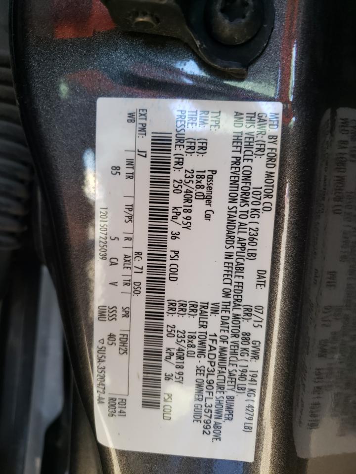Photo 10 from auction – 2015 FORD FOCUS ST with VIN 1FADP3L90FL357992