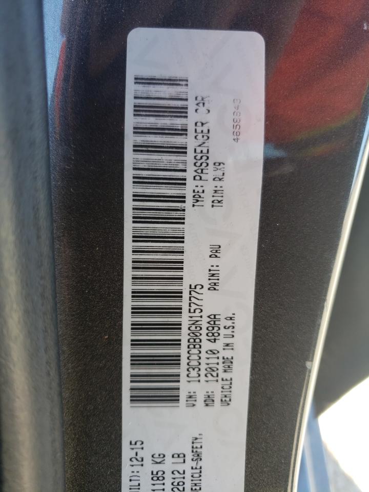 Photo 10 from auction – 2016 CHRYSLER 200 S with VIN 1C3CCCBB0GN157775
