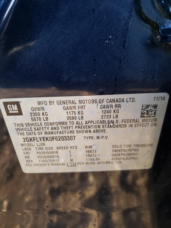 Photo 10 from auction – 2015 GMC TERRAIN SL with VIN 2GKFLYEK0F6203307