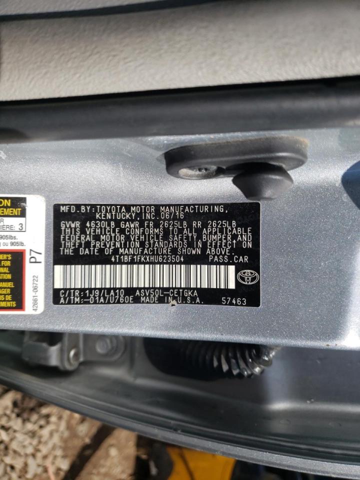 Photo 10 from auction – 2017 TOYOTA CAMRY LE with VIN 4T1BF1FKXHU623504