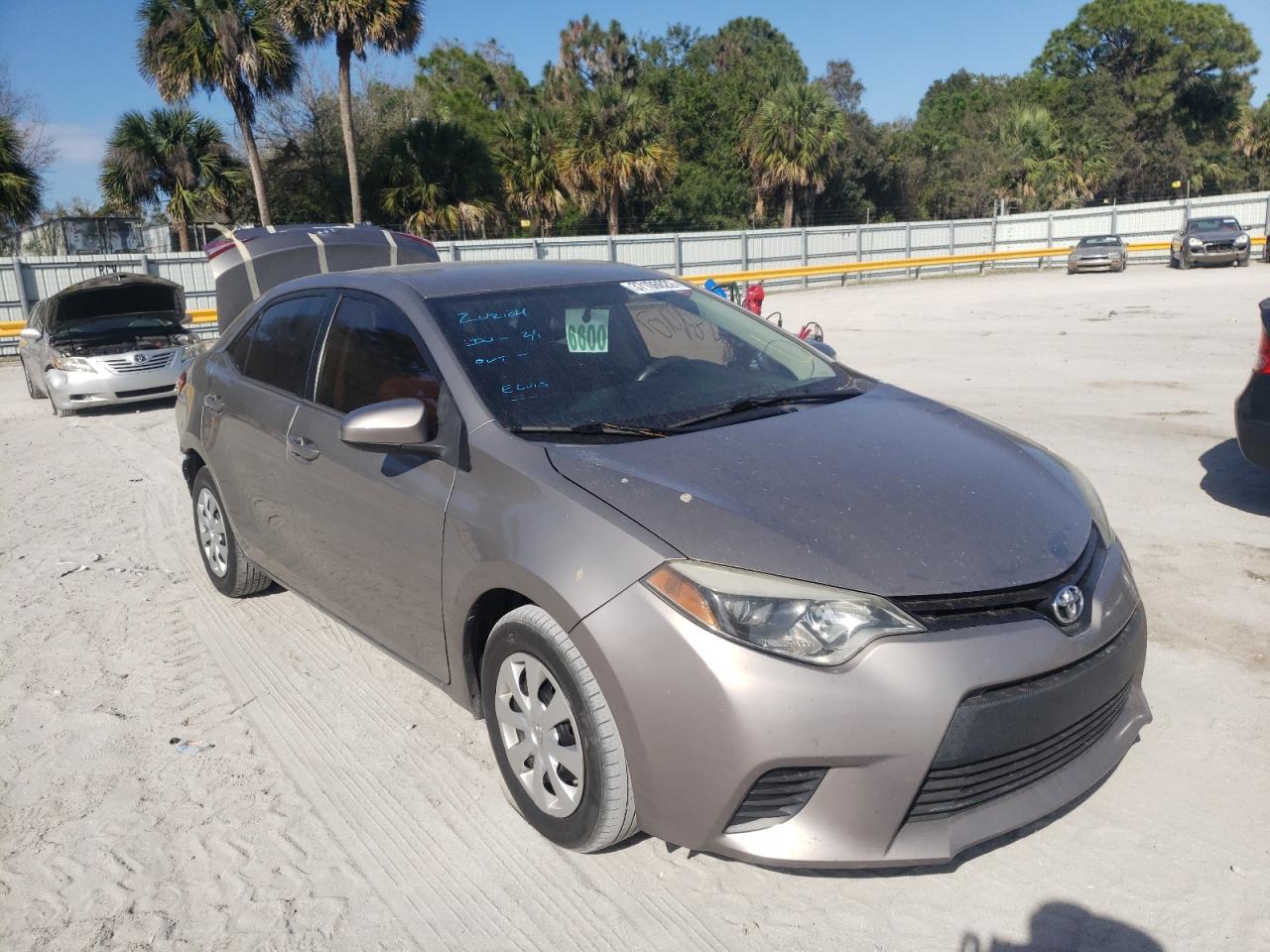TOYOTA COROLLA L 2014 with VIN 2T1BURHE5EC023725 - Photo from auction