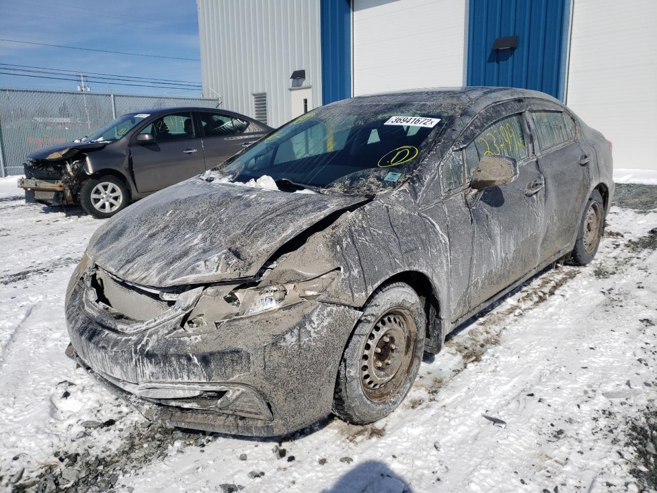 Photo 2 from auction – 2013 HONDA CIVIC LX with VIN 2HGFB2F51DH039623