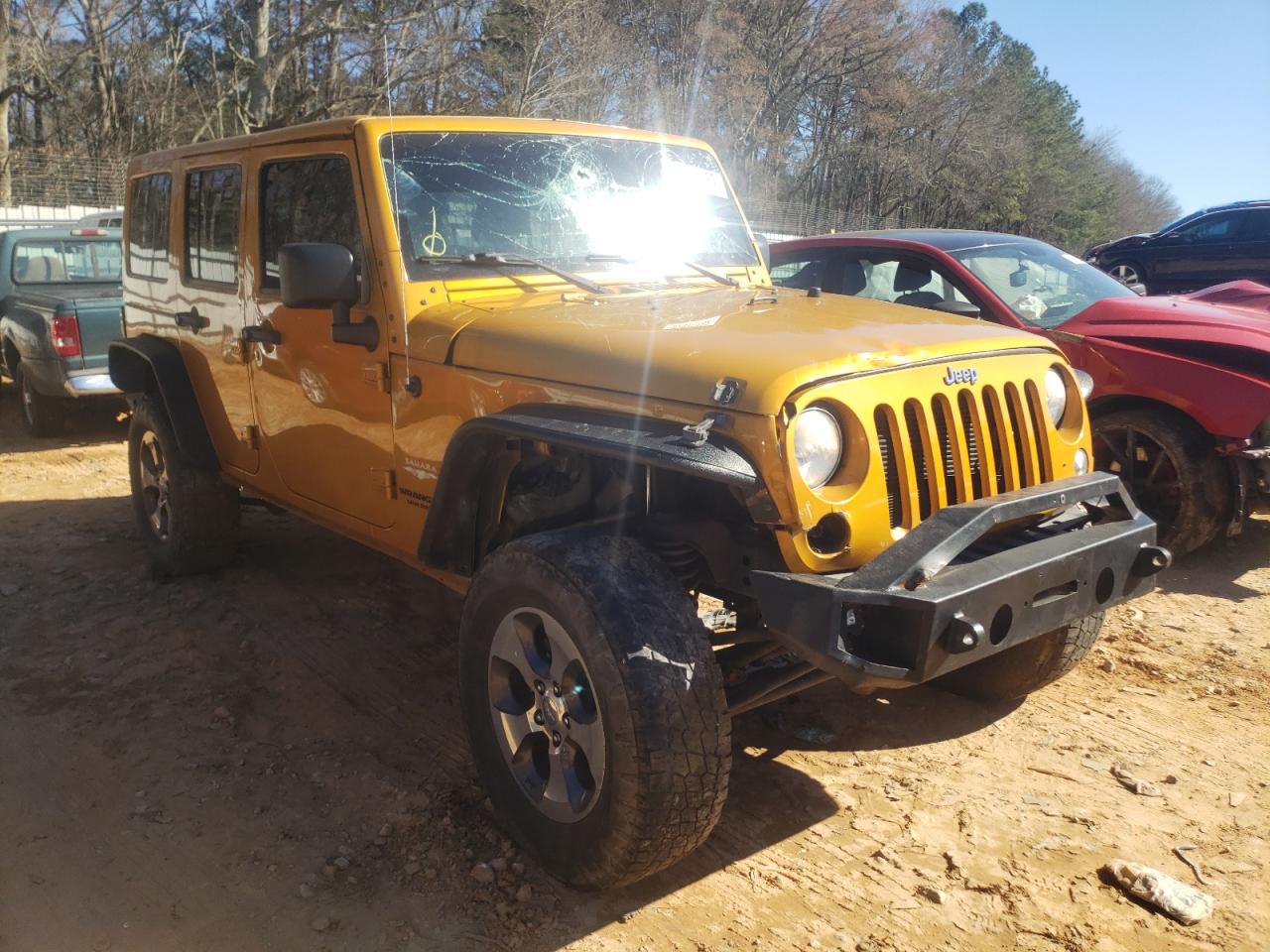 JEEP WRANGLER U 2014 with VIN 1C4BJWEGXEL212733 - Photo from auction