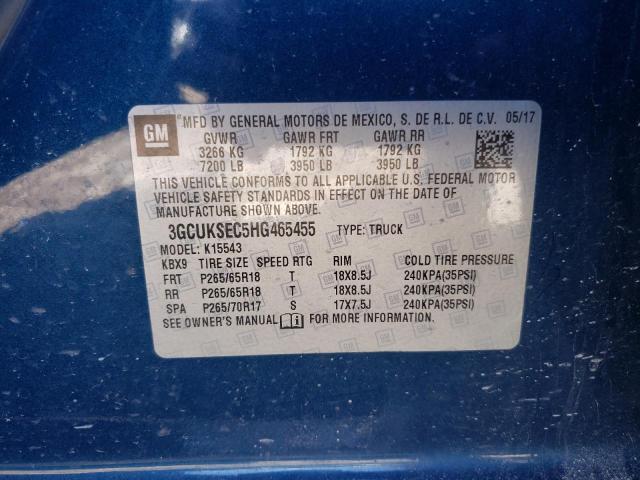 Photo 10 from auction – 2017 CHEVROLET SILVERADO with VIN 3GCUKSEC5HG465455