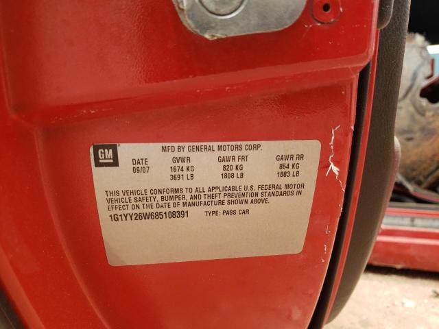 Photo 10 from auction – 2008 CHEVROLET CORVETTE with VIN 1G1YY26W685108391