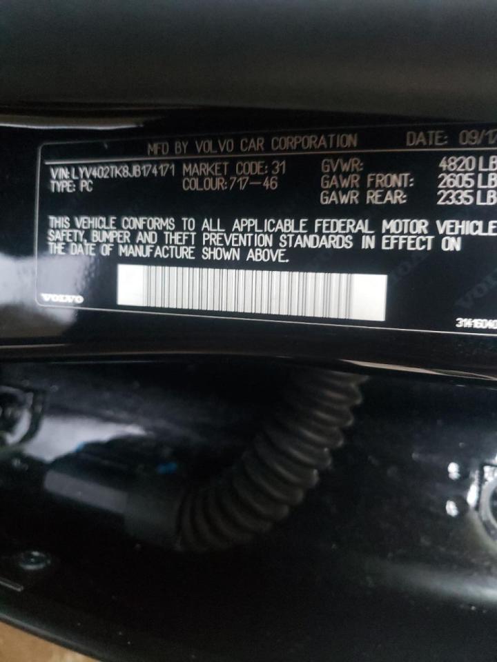 Photo 10 from auction – 2018 VOLVO S60 INSCRI with VIN LYV402TK8JB174171