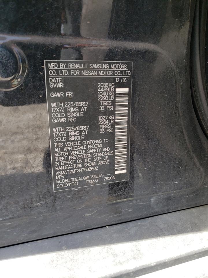 Photo 10 from auction – 2017 NISSAN ROGUE S with VIN KNMAT2MT3HP532602