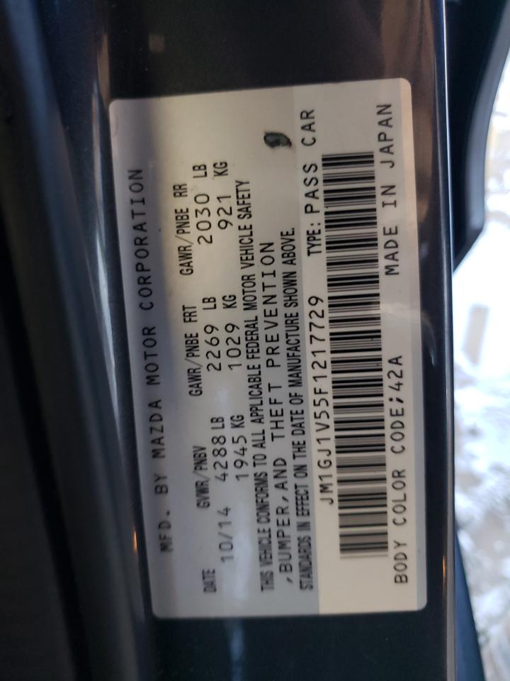Photo 10 from auction – 2015 MAZDA 6 TOURING with VIN JM1GJ1V55F1217729
