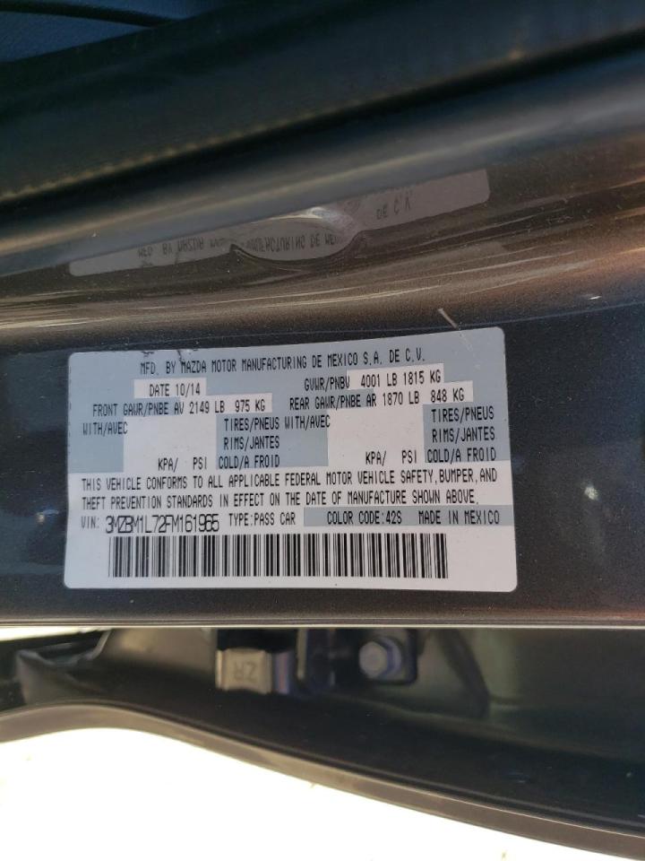 Photo 10 from auction – 2015 MAZDA 3 TOURING with VIN 3MZBM1L72FM161965