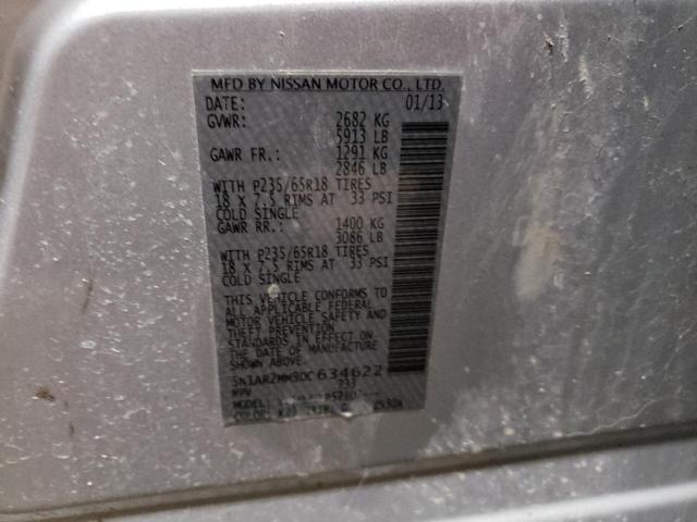Photo 10 from auction – 2013 NISSAN PATHFINDER with VIN 5N1AR2MM9DC634622