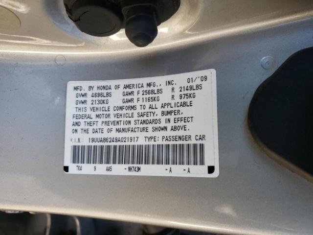 Photo 10 from auction – 2009 ACURA TL with VIN 19UUA86249A021917