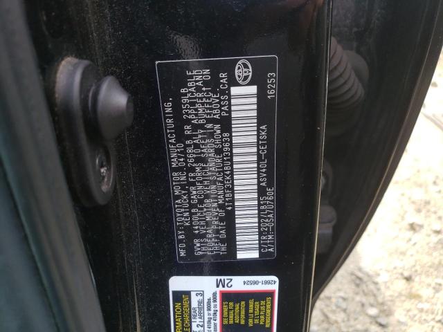 Photo 10 from auction – 2011 TOYOTA CAMRY BASE with VIN 4T1BF3EK4BU139638