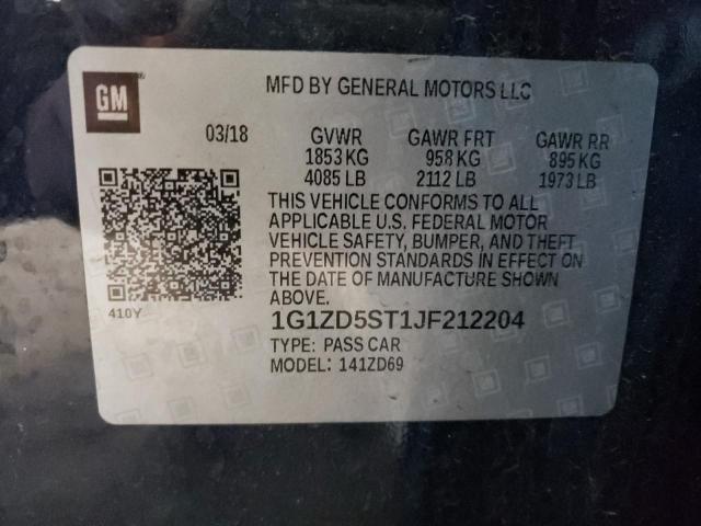 Photo 10 from auction – 2018 CHEVROLET MALIBU LT with VIN 1G1ZD5ST1JF212204