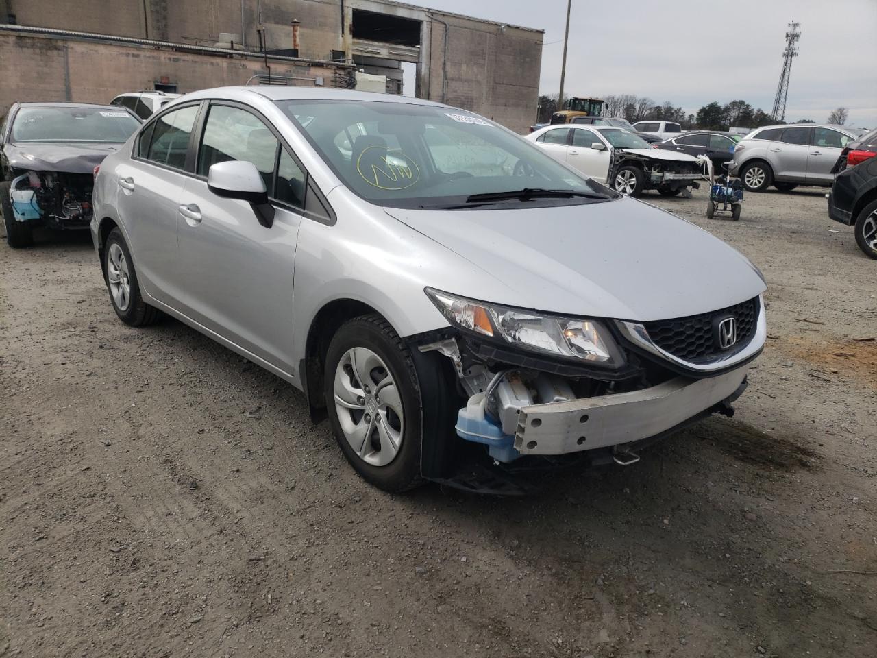 HONDA CIVIC LX 2013 with VIN 2HGFB2F58DH593371 - Photo from auction