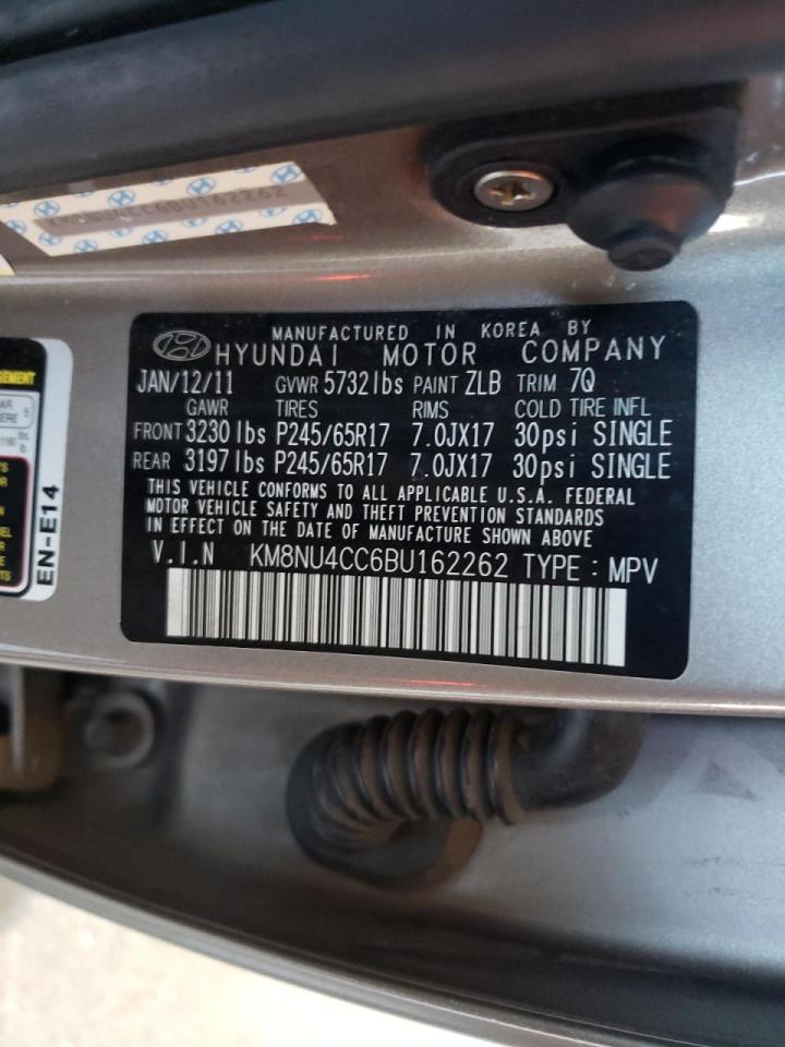 Photo 10 from auction – 2011 HYUNDAI VERACRUZ G with VIN KM8NU4CC6BU162262