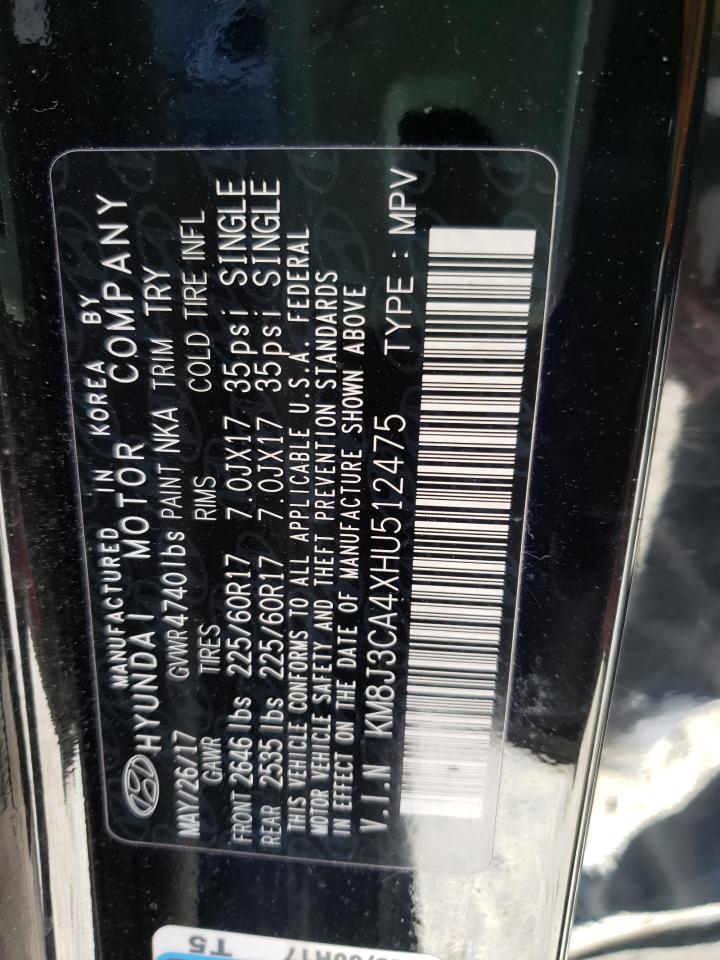 Photo 10 from auction – 2017 HYUNDAI TUCSON LIM with VIN KM8J3CA4XHU512475