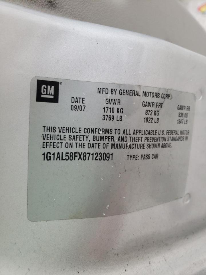 Photo 10 from auction – 2008 CHEVROLET COBALT LT with VIN 1G1AL58FX87123091