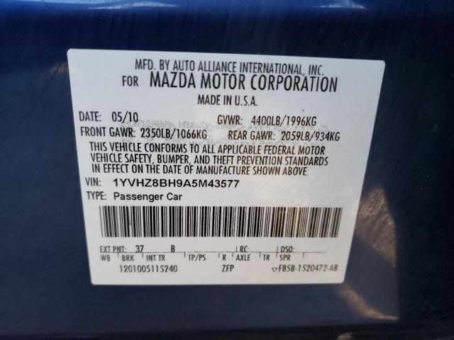 Photo 10 from auction – 2010 MAZDA 6 I with VIN 1YVHZ8BH9A5M43577