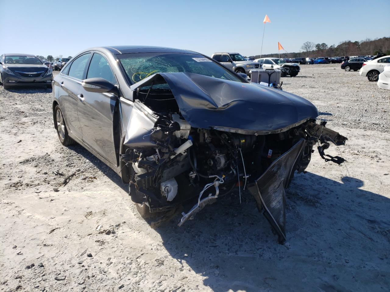 HYUNDAI SONATA SE 2013 with VIN 5NPEC4AC9DH687131 - Photo from auction