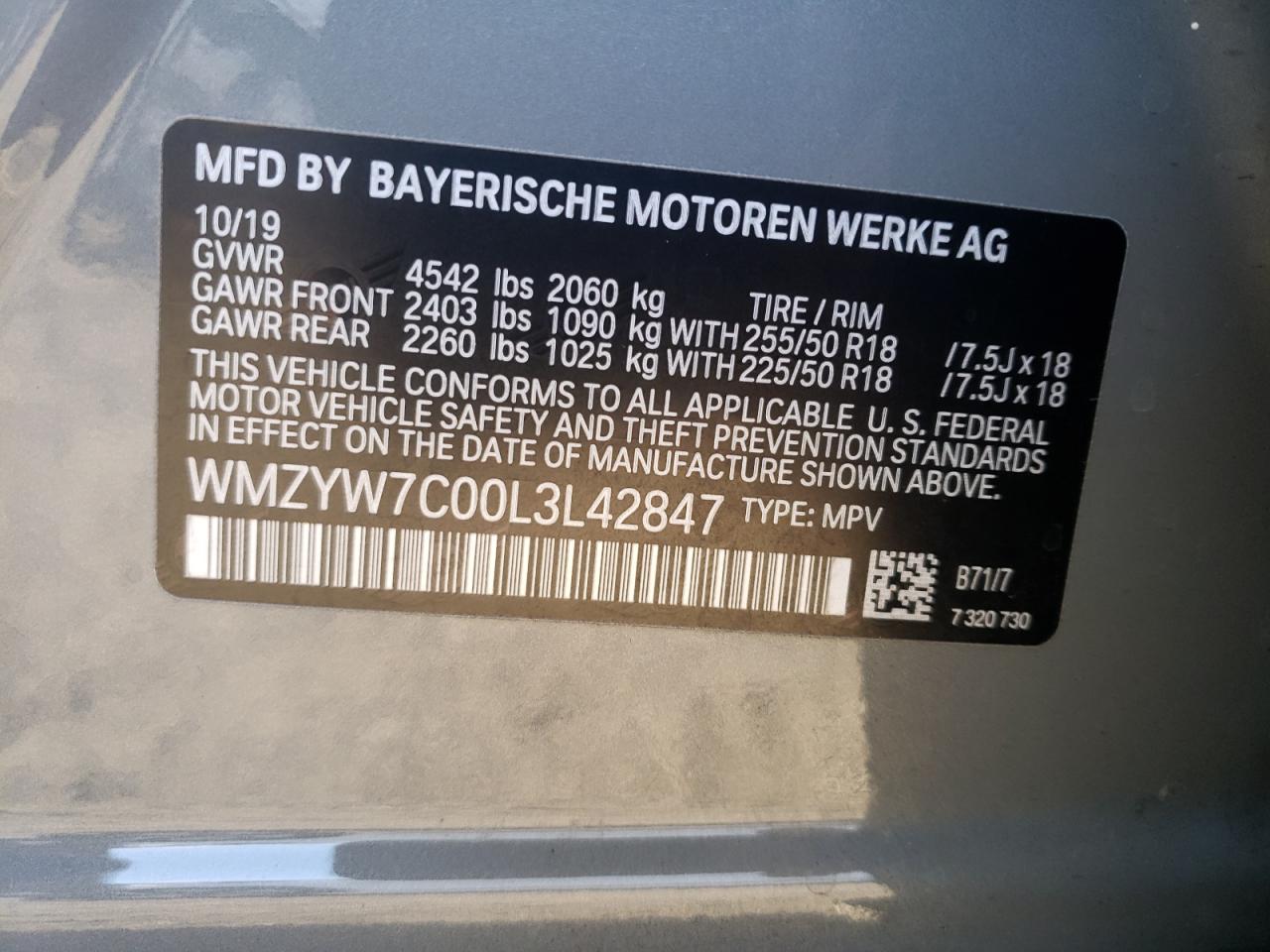 Photo 10 from auction – 2020 MINI COOPER S C with VIN WMZYW7C00L3L42847