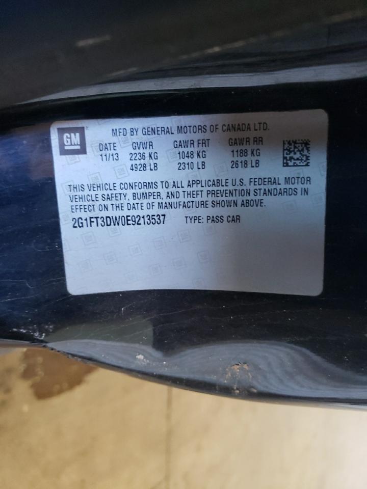 Photo 10 from auction – 2014 CHEVROLET CAMARO 2SS with VIN 2G1FT3DW0E9213537