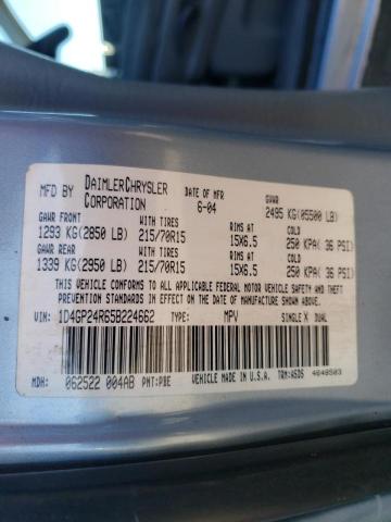 Photo 10 from auction – 2005 DODGE GRAND CARA with VIN 1D4GP24R65B224662