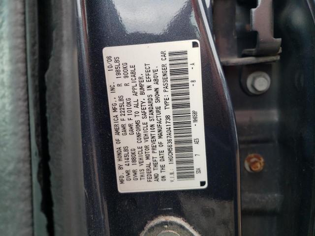 Photo 10 from auction – 2007 HONDA ACCORD SE with VIN 1HGCM56367A041738