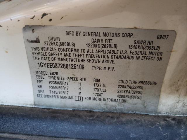 Zdjęcie 10 z aukcji – 2008 CADILLAC SRX z VIN 1GYEE637280126109