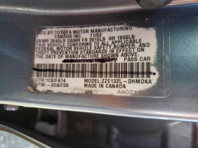 Photo 10 from auction – 2003 TOYOTA COROLLA MA with VIN 2T1KR38E63C146073