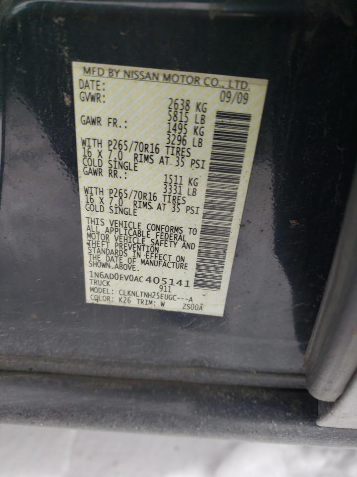 Photo 10 from auction – 2010 NISSAN FRONTIER C with VIN 1N6AD0EV0AC405141