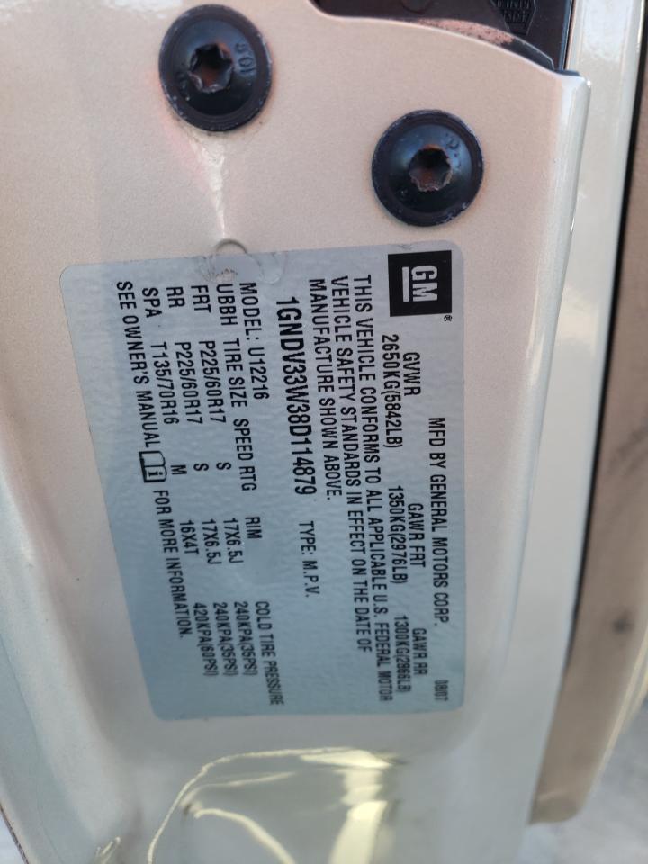 Photo 10 from auction – 2008 CHEVROLET UPLANDER L with VIN 1GNDV33W38D114879