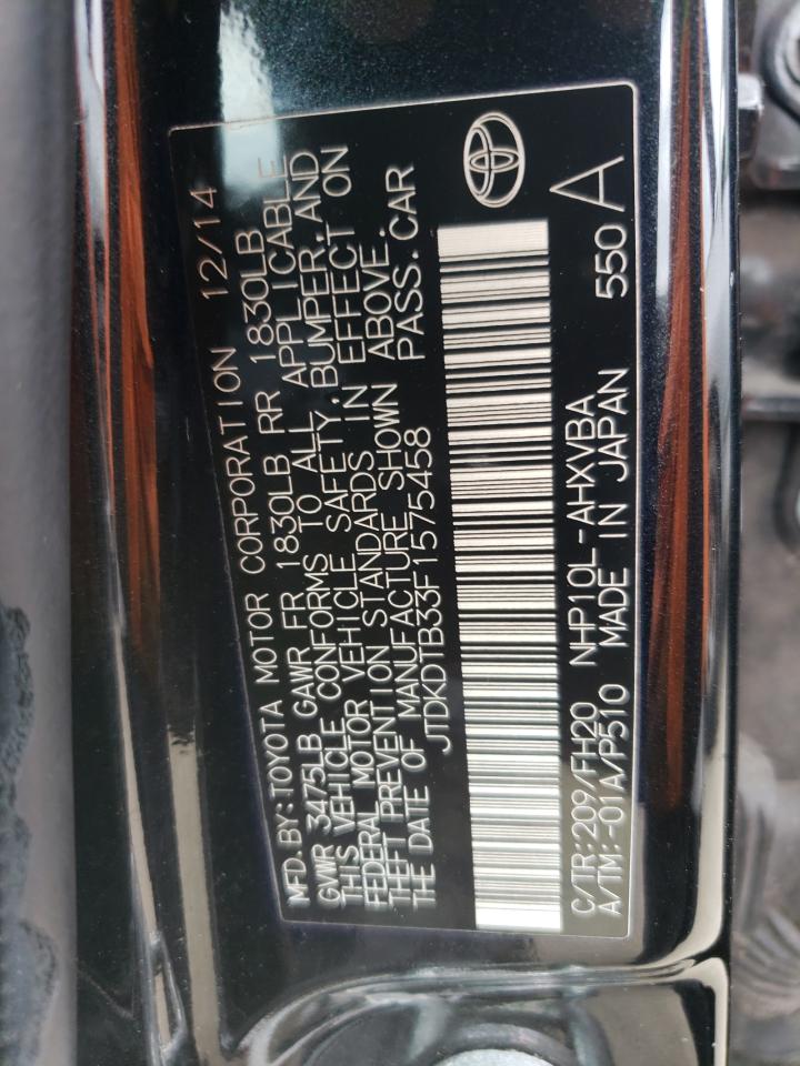 Photo 10 from auction – 2015 TOYOTA PRIUS C with VIN JTDKDTB33F1575458