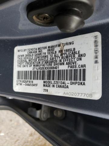 Photo 10 from auction – 2003 TOYOTA MATRIX 4DR with VIN 2T1LR32EX3C069401
