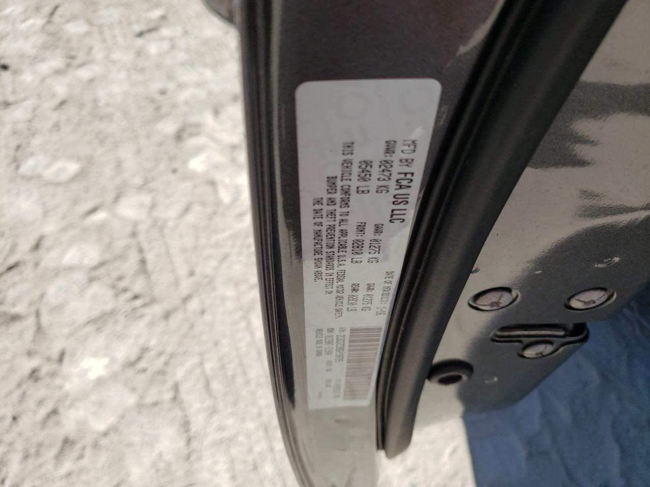 Photo 10 from auction – 2016 DODGE CHALLENGER with VIN 2C3CDZC98GH198725