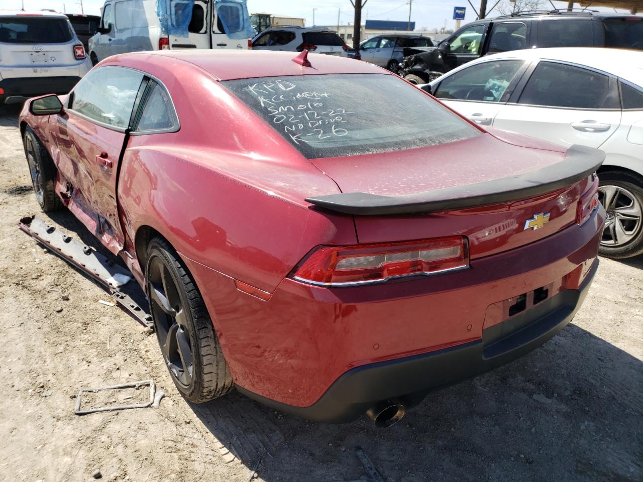 Photo 3 from auction – 2014 CHEVROLET CAMARO LT with VIN 2G1FC1E36E9313778
