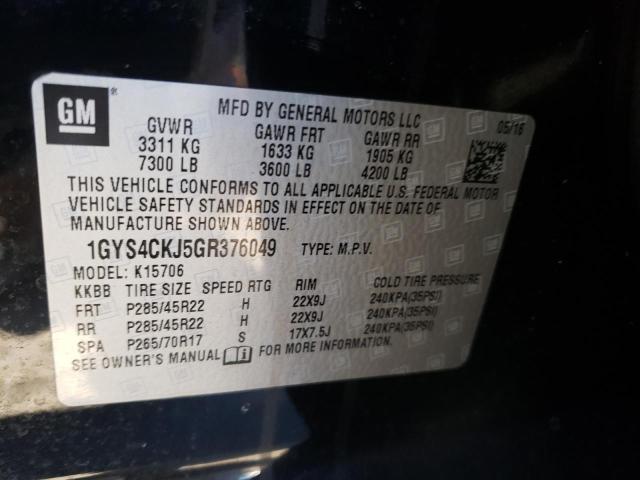 Photo 10 from auction – 2016 CADILLAC ESCALADE P with VIN 1GYS4CKJ5GR376049